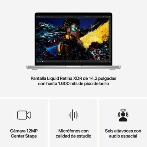 Laptop Apple MX2G3Y/A 14,2" M2 36 GB RAM 1 TB SSD - Imagen 6