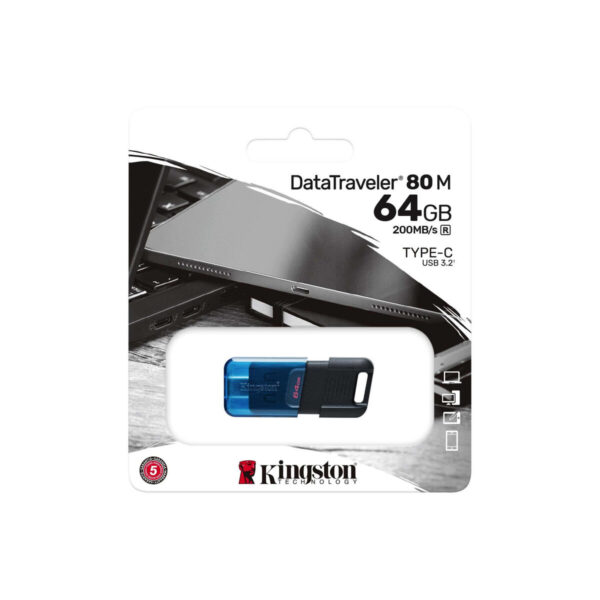 Memoria USB Kingston 80 Azul 64 GB - Imagen 2