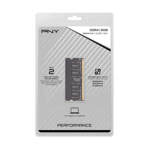 Memoria RAM PNY MN8GSD42666 8 GB DDR4 CL19 SODIMM 8 GB DDR4 2666 MHz CL19 - Imagen 4