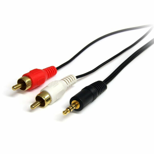 Cable Audio Jack (3,5 mm) a 2 RCA Startech MU3MMRCA Negro - Imagen 2
