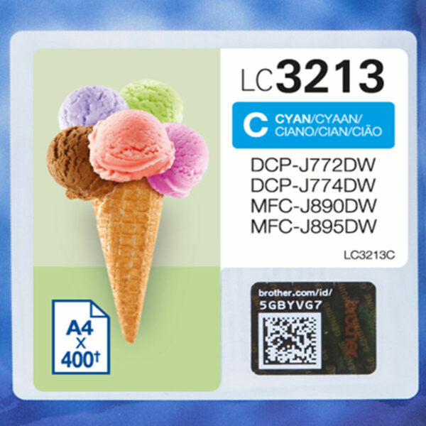 Cartucho de Tinta Original Brother LC-3213C Cian - Imagen 3