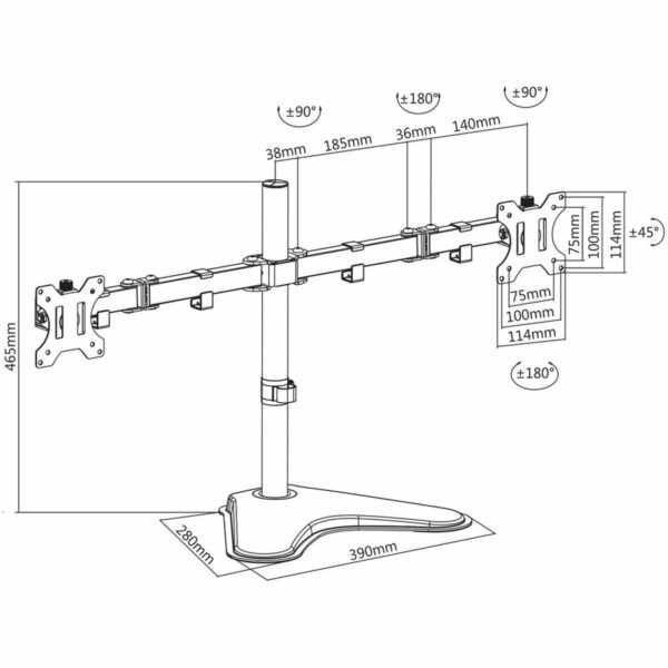 Soporte de Mesa para Pantalla V7 DS2FSD-2N 32" - Imagen 4