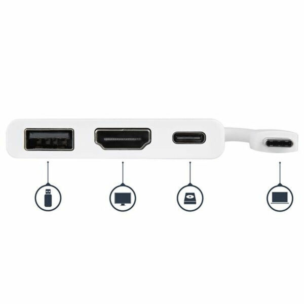 Adaptador USB-C Startech CDP2HDUACPW Blanco 4K Ultra HD - Imagen 3