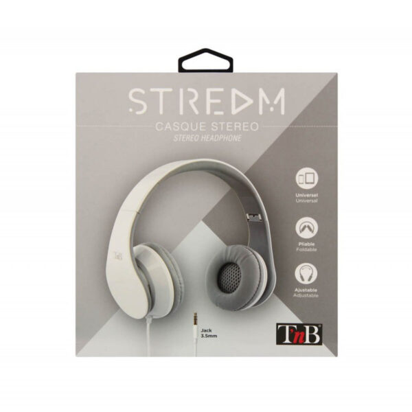 Auriculares T'NB Stream Blanco Negro - Imagen 4