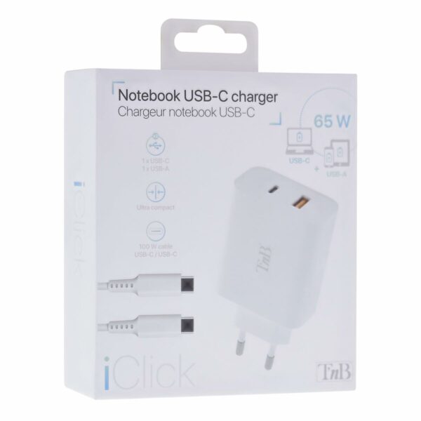 Cargador de Pared + Cable USB-C T'NB CHNBTINY65 65 W - Imagen 4