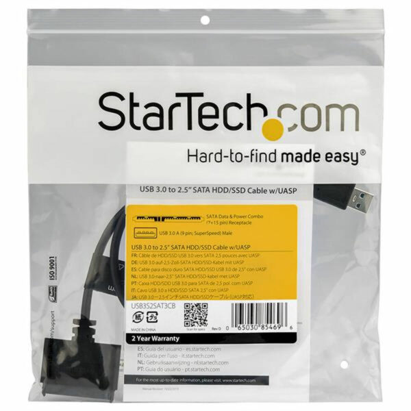 Adaptador USB a SATA para Disco Duro Startech USB3S2SAT3CB HDD/SSD 2.5" - Imagen 2