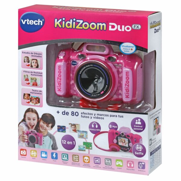 Cámara de fotos infantil Vtech Kidizoom Duo DX Rosa - Imagen 4