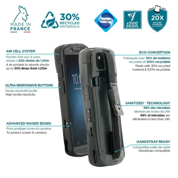 Funda para Móvil Mobilis ZEBRA TC53/58 Negro - Imagen 2