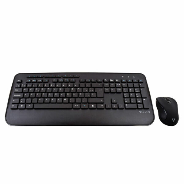 Teclado y Ratón V7 CKW300 Negro Español Qwerty Español - Imagen 2