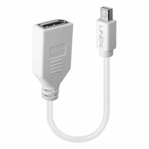 Adaptador Mini DisplayPort a DisplayPort LINDY 41021 Blanco - Imagen 2
