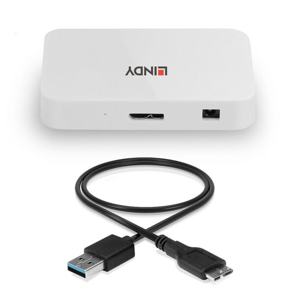 Hub USB LINDY 43143 Blanco - Imagen 3