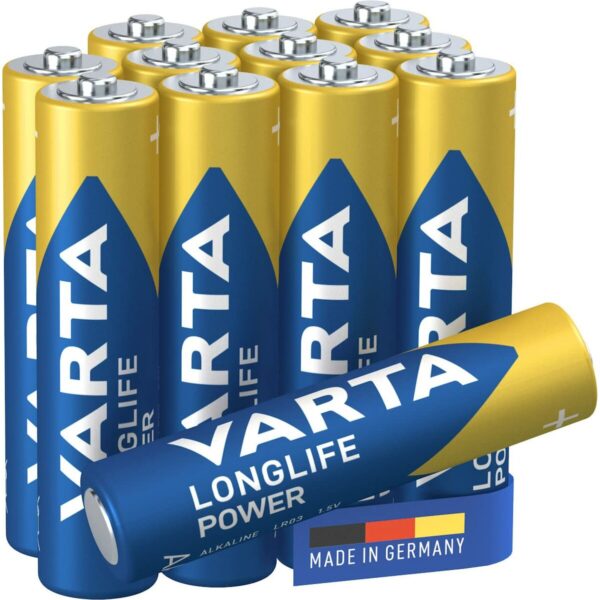 Pilas Alcalinas Varta Longlife Power AAA LR03 1,5 V (12 Unidades) - Imagen 2