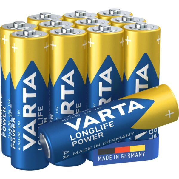Pilas Alcalinas Varta Longlife Power AA 1,5 V (12 Unidades) - Imagen 2