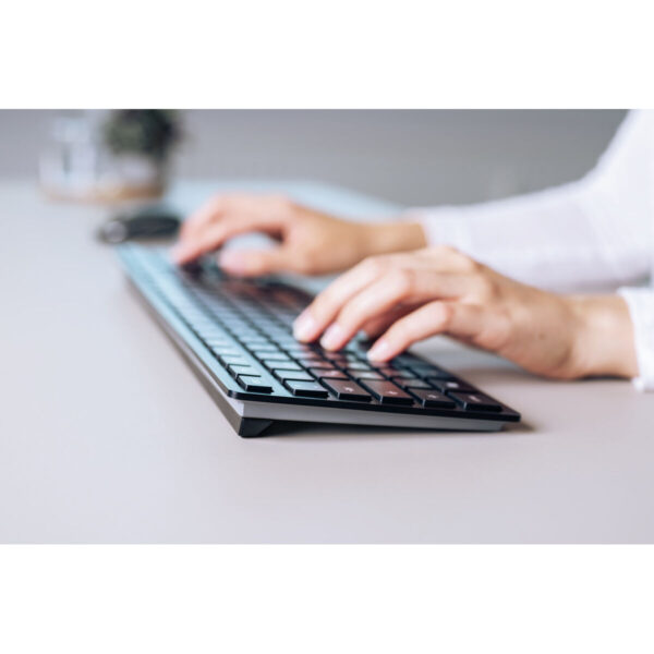 Teclado Bluetooth Cherry KW 9100 SLIM Negro Qwerty Español - Imagen 3