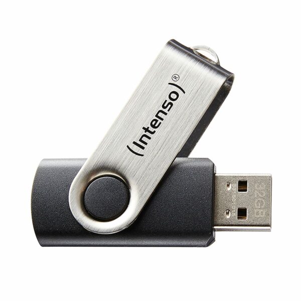 Memoria USB INTENSO 3503480 32 GB Llavero Negro Negro/Plateado 32 GB DDR3 SDRAM - Imagen 3