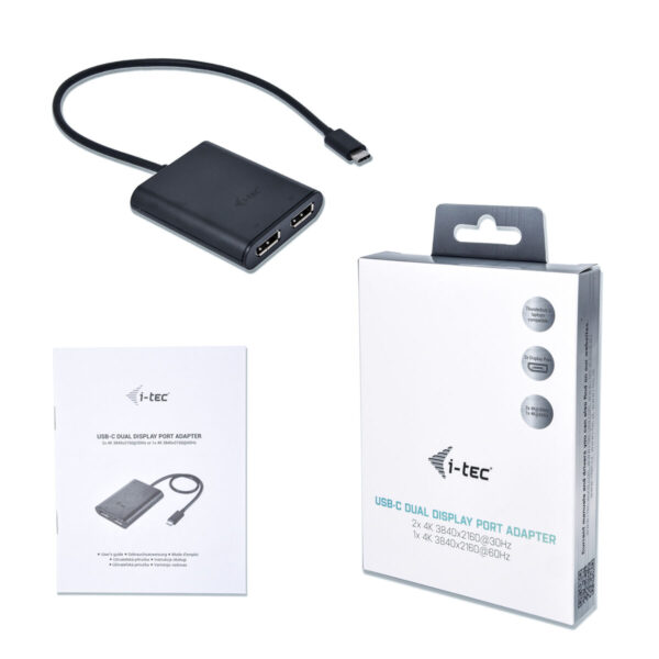 Adaptador USB-C i-Tec C31DUAL4KDP          Thunderbolt 3 - Imagen 3