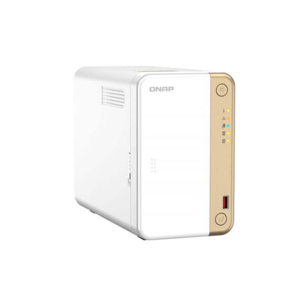 Almacenamiento en Red NAS Qnap TS-262 Blanco Dorado Intel Celeron - Imagen 3
