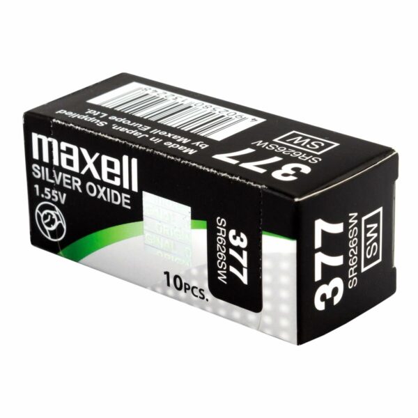 Pila de botón Maxell SR626SW 377 1,55 V Pilas de Botón - Imagen 2