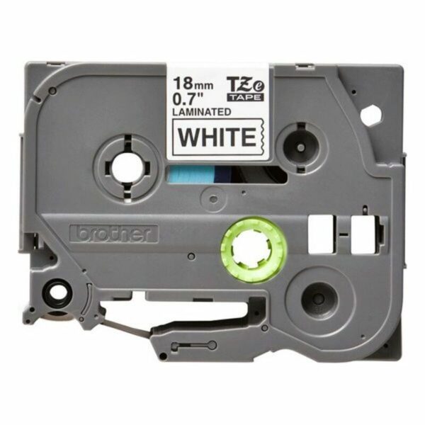 Cinta Laminada para Rotuladoras Brother TZE241 Negro/Blanco 18mm - Imagen 2