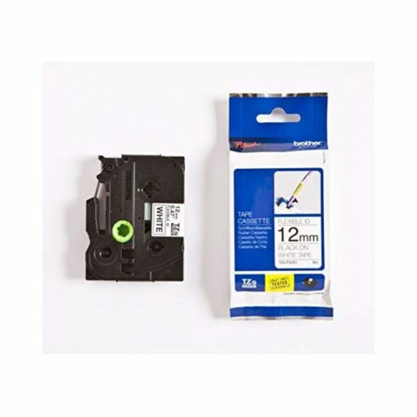 Cinta Laminada para Rotuladoras Brother TZEFX231 12 mm x 8 m Negro/Blanco - Imagen 2