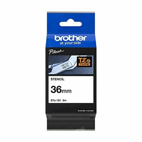 Cinta Laminada para Rotuladoras Brother STE-161 Negro Negro/Blanco 36 mm x 3 m - Imagen 2