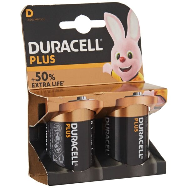 Pilas Alcalinas LR20 DURACELL Plus Power  D - Imagen 2