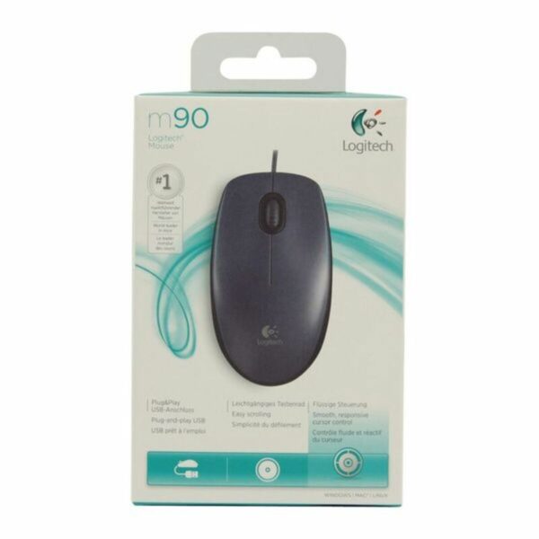 Ratón Óptico Logitech LGT-M90 USB Negro Gris - Imagen 5