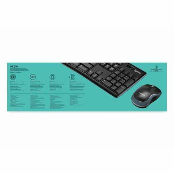 Teclado y Ratón Logitech LGT-MK270-US Negro QWERTY Qwerty US - Imagen 2