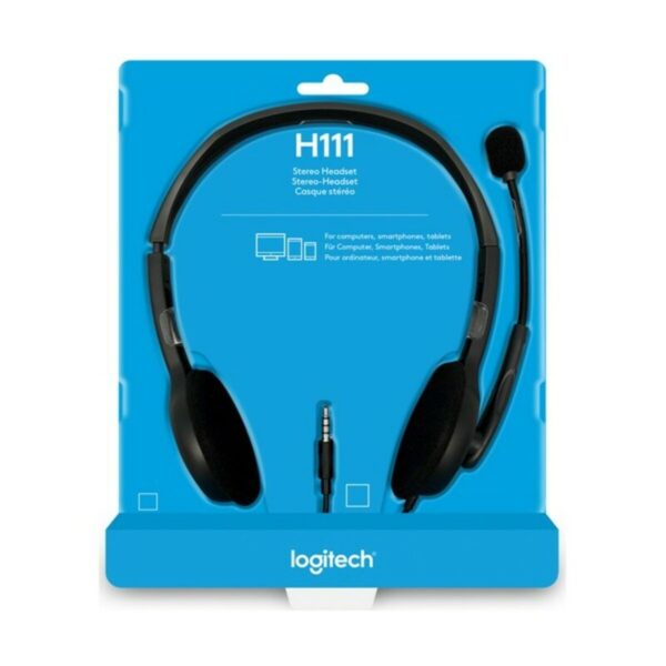 Auriculares con Micrófono Logitech H111 Negro Gris - Imagen 4
