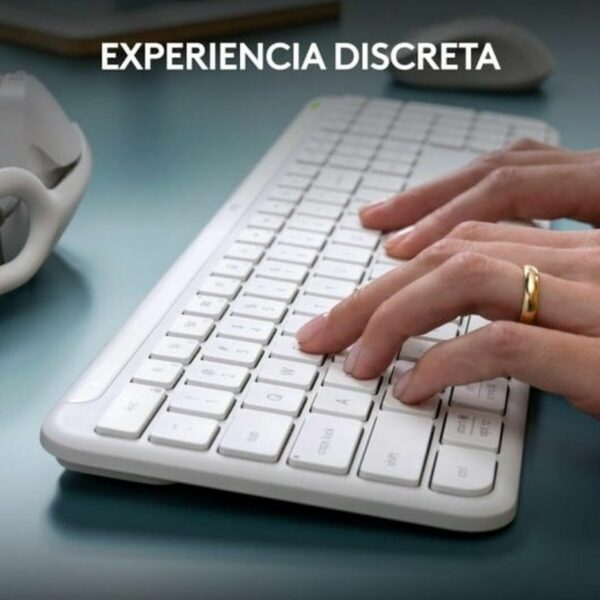 Teclado y Ratón Logitech 920-012596 Blanco Español QWERTY - Imagen 6