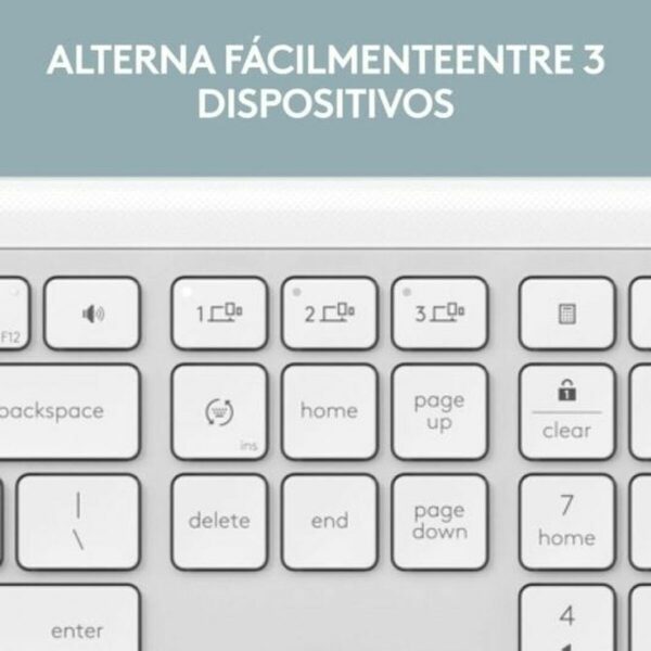 Teclado y Ratón Logitech 920-012596 Blanco Español QWERTY - Imagen 7