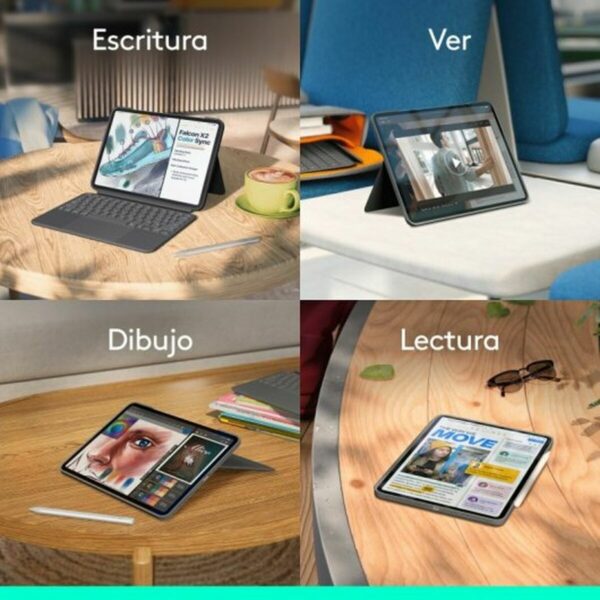 Funda para Tablet y Teclado Logitech 920-012772 Grafito QWERTY - Imagen 8