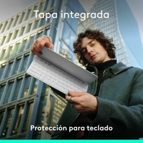 Teclado Bluetooth Logitech 920-013011 Qwerty Español Gris Blanco/Gris - Imagen 7