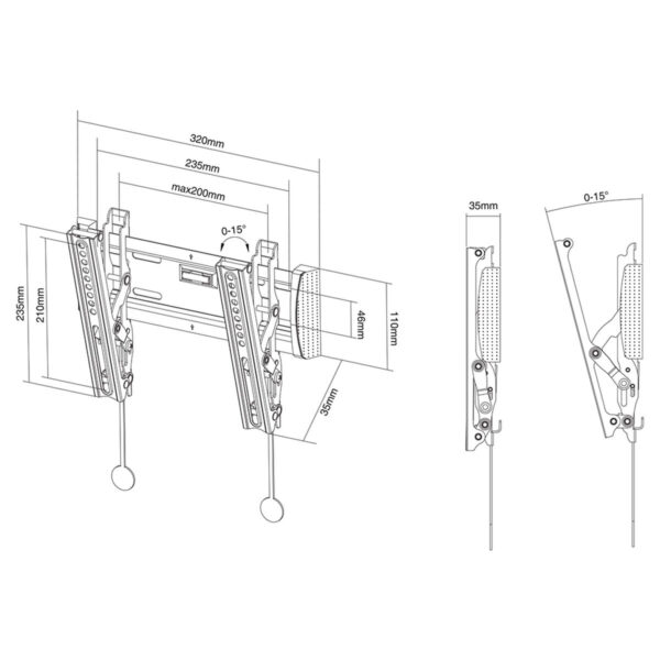 Soporte TV Neomounts NM-W125BLACK 10" 40" 20 kg - Imagen 2