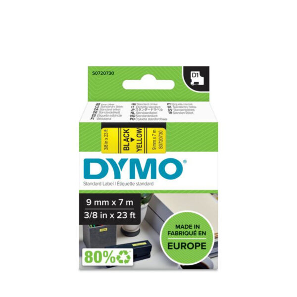 Etiquetas adhesivas Dymo S0720730 Amarillo Negro/Amarillo - Imagen 3