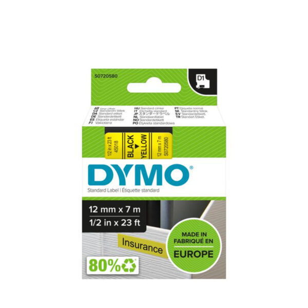 Etiquetas adhesivas Dymo S0720580 Negro/Amarillo - Imagen 3
