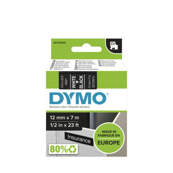 Cinta Laminada Dymo S0720610 Negro Blanco/Negro - Imagen 3