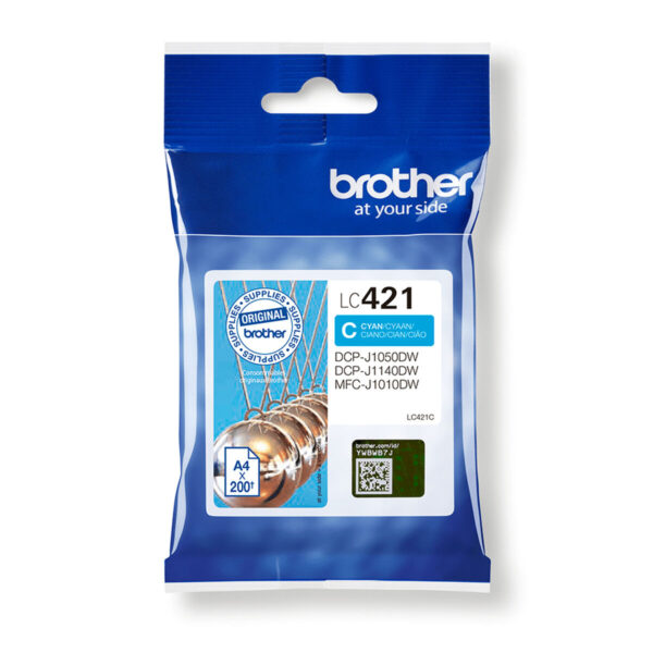 Cartucho de Tinta Original Brother LC-421C Azul Cian - Imagen 2