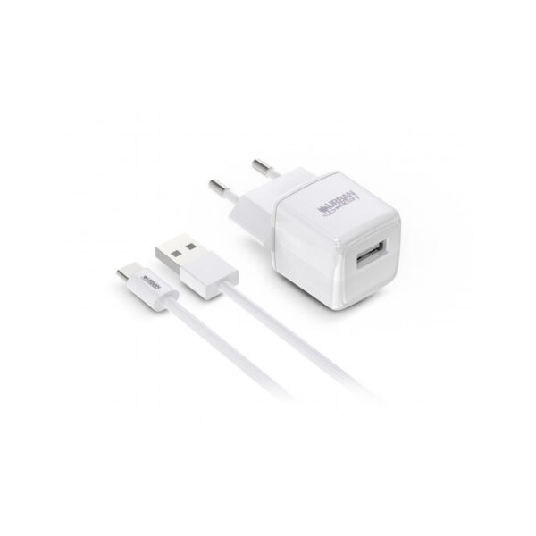 Cargador de Pared + Cable USB-C Urban Factory PSC25UF Blanco 12 W - Imagen 2