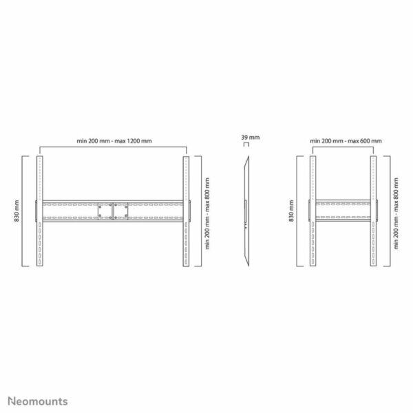Soporte TV Neomounts LFD-W1500            60-100" 150 kg - Imagen 2