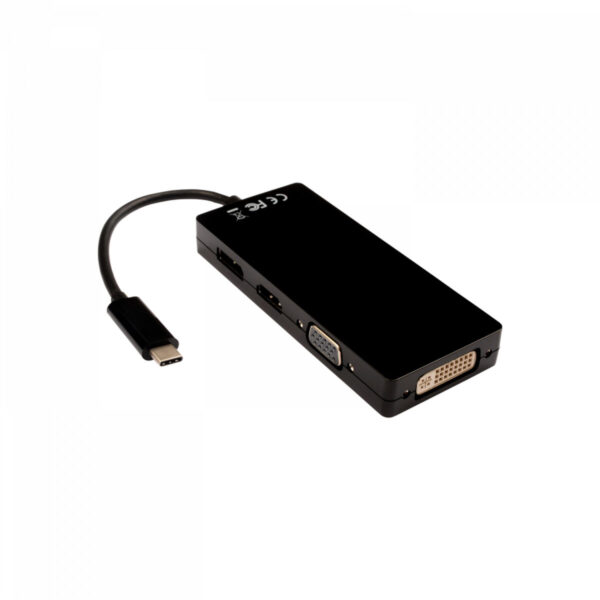Hub USB V7 V7UC-DPHDVGADVI-BLK Negro - Imagen 2