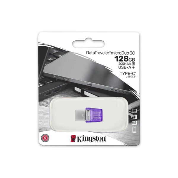 Pendrive Kingston DTDUO3CG3/128GB Negro Morado Acero 128 GB Otros - Imagen 3