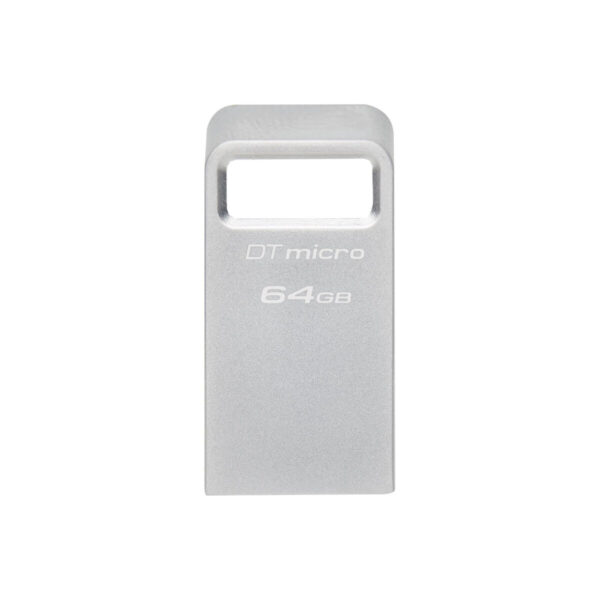 Memoria USB Kingston DTMC3G2/64GB Llavero Plateado Negro 64 GB - Imagen 3