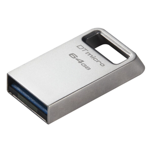 Memoria USB Kingston DTMC3G2/64GB Llavero Plateado Negro 64 GB - Imagen 2