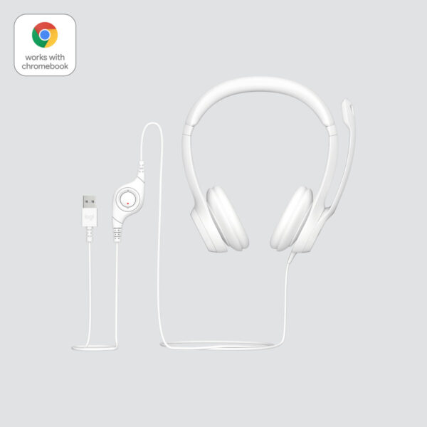 Auriculares Logitech H390 Blanco - Imagen 2