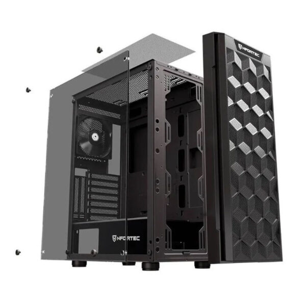 Caja Semitorre ATX Nfortec NF-CS-AZIR-B Negro - Imagen 2