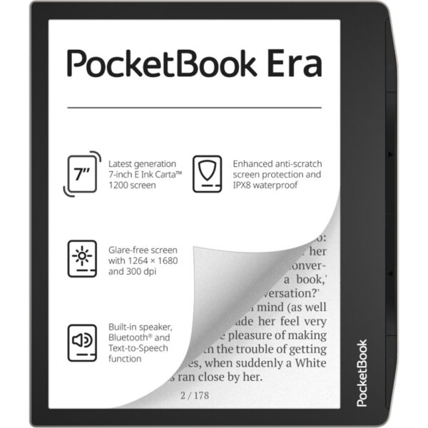 eBook PocketBook 700 Era Silver Multicolor Negro/Plateado 16 GB 7" - Imagen 2