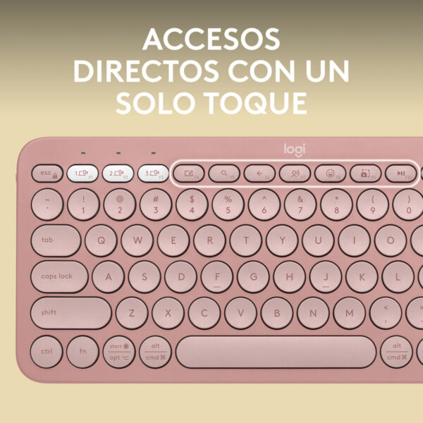 Teclado Inalámbrico Logitech K380s Rosa Qwerty Español - Imagen 3