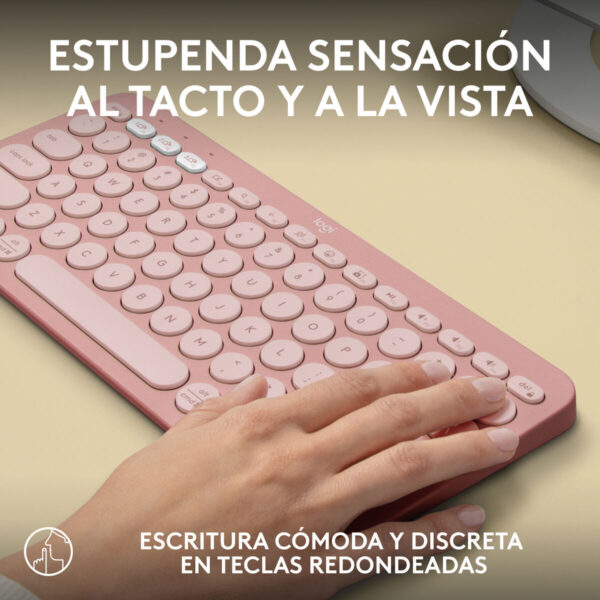 Teclado Inalámbrico Logitech K380s Rosa Qwerty Español - Imagen 2
