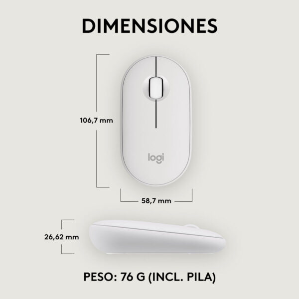 Ratón Logitech 910-007013 Blanco 4000 dpi - Imagen 6